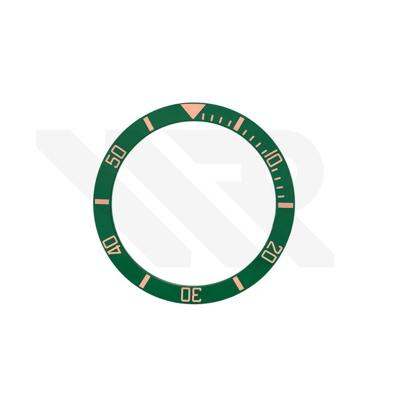 SUB Style Ceramic Sloped Bezel Insert for SKX/SRPD: Green/Bronze