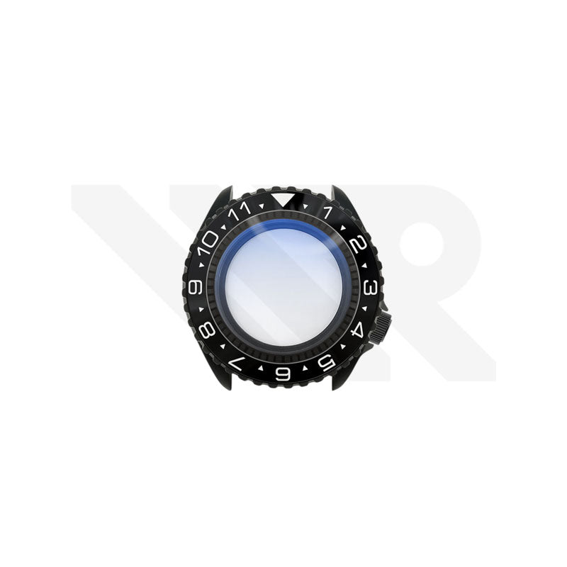Sandblasted Black SKX Case Set for Seiko Mod: Dual Time GMT Style
