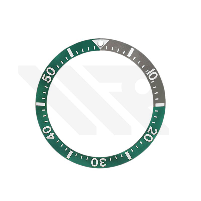 Ceramic Sloped Diver Bezel Insert for SKX / SRPD Seiko Mod: Green/Gray