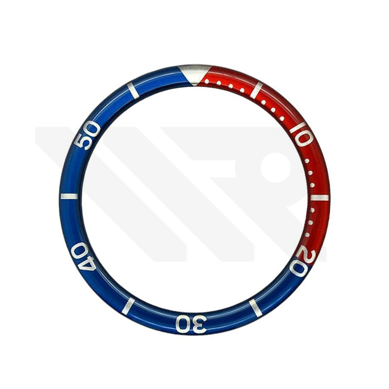 Resin Flat Bezel Insert for SKX/SRPD Seiko Mod: Pepsi-Silver