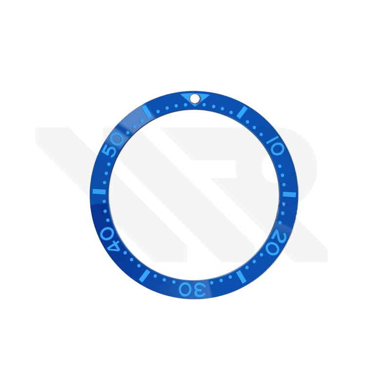 Seiko Style Diver Ceramic Flat Bezel Insert for SKX / SRPD - Blue-Blue