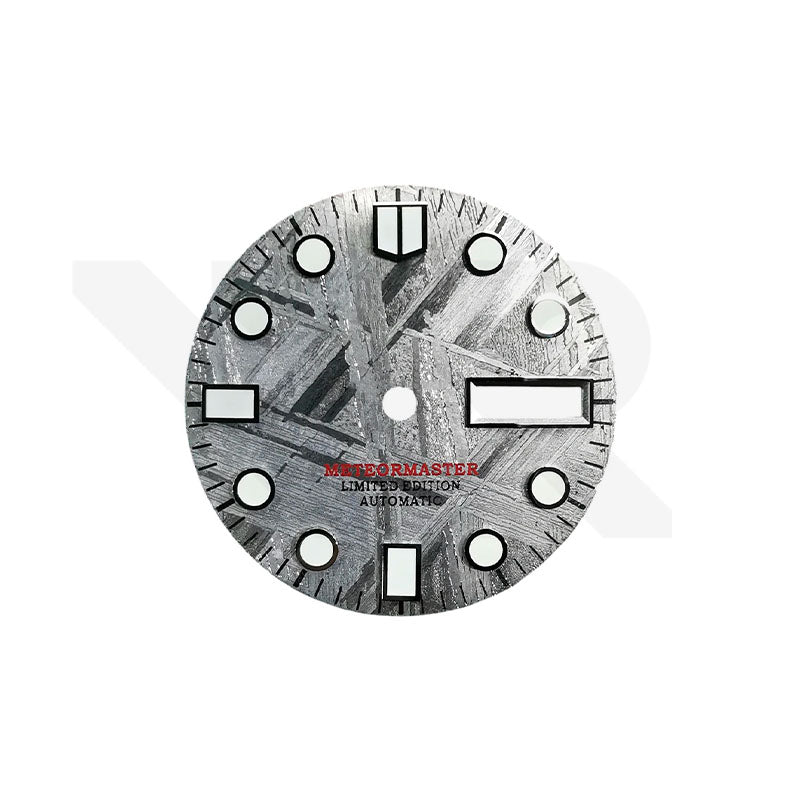 Graues Meteoriten-Zifferblatt mit Tages- und Datumsanzeige für Seiko Mod - Marine Master Stil