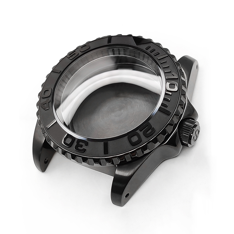 YM Oyster Style Brushed Case Set for Seiko SKX / SRPD Mod: Black