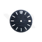 GS White Birch Style Onyx Black Dial for Seiko Mod: Silver GS Style Indices
