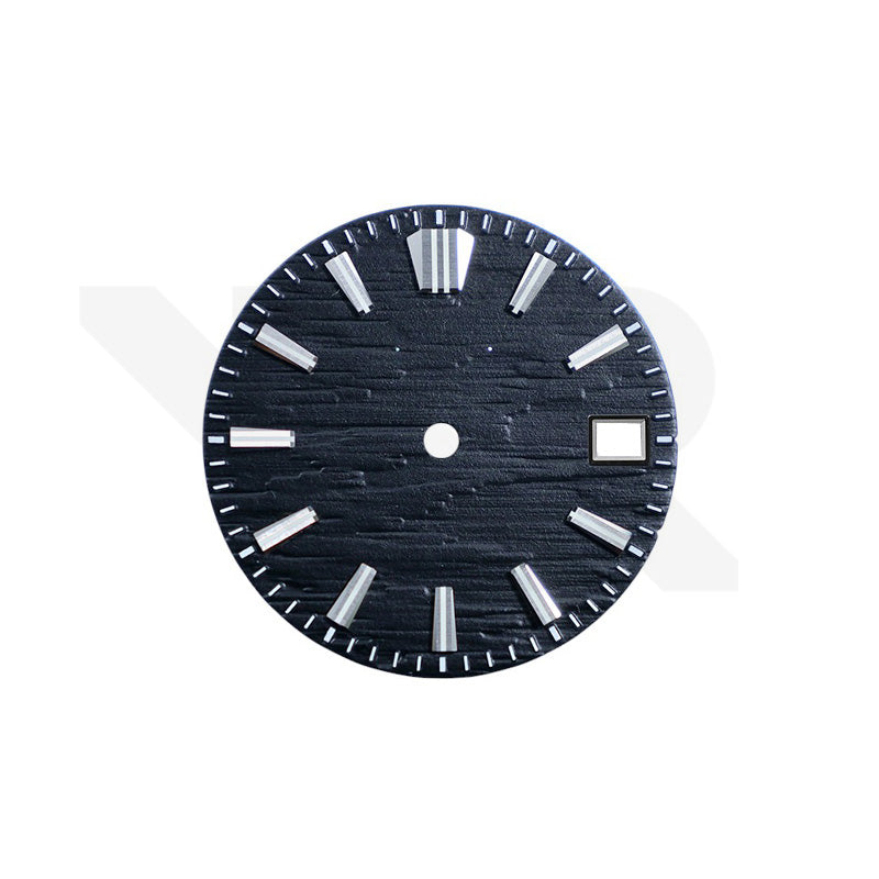 GS White Birch Style Onyx Black Dial for Seiko Mod: Silver GS Style Indices