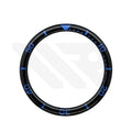 Resin Flat Bezel Insert for SKX/SRPD Seiko Mod: Black-Blue