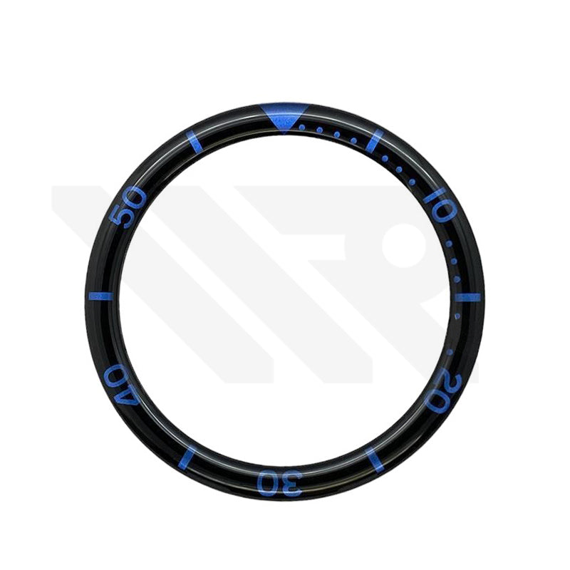 Resin Flat Bezel Insert for SKX/SRPD Seiko Mod: Black-Blue