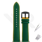 Nylon Silicone Diver Strap for Seiko 5 Street Fighter Prospex Series - Green Yellow