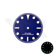 Afbeelding in Gallery-weergave laden, Blackbay Style Diver Dial for Seiko Mod: Matte Navy Blue No Date
