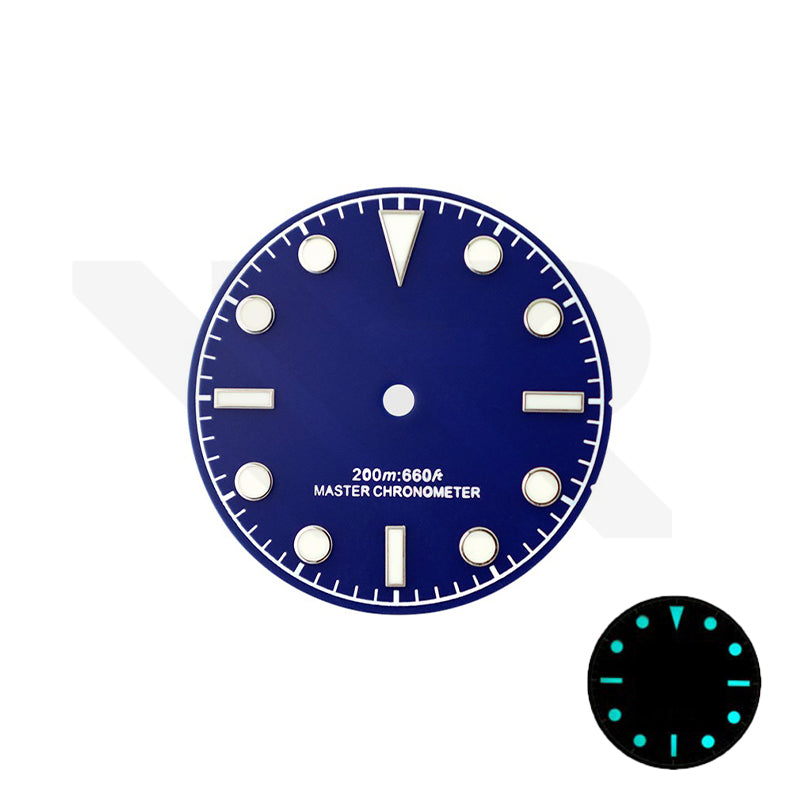 Blackbay Style Diver Dial for Seiko Mod: Matte Navy Blue No Date