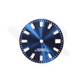 Navy Sunburst Dial for Seiko Mod: Silver Trapezoid Indices