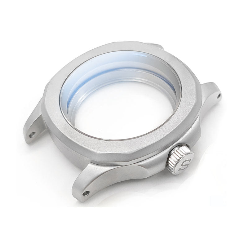 Nautilus Sandblasted Case Set for Seiko Mod: Silver