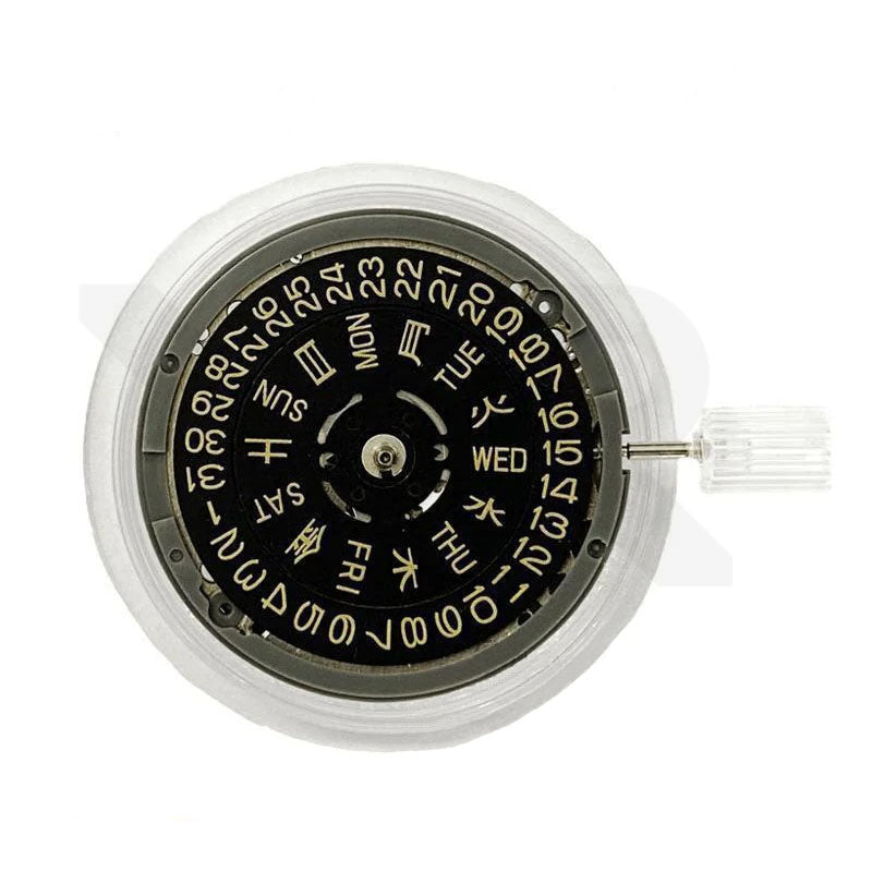Seiko (SII) NH36A Automatikwerk (Schwarzgold / Kanji 3 Uhr)