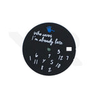 Relax Sunburst Dial V2 for Seiko Mod: Black / White - Blue Logo