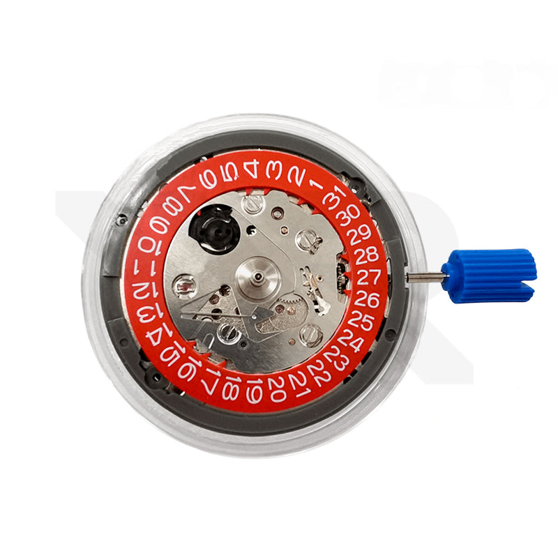Seiko (SII) NH35A Automatikwerk (Rot/Weiß, 3 Uhr)