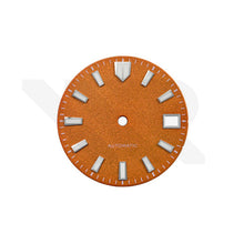 Load image into Gallery viewer, Frosted Finishing Dial for Seiko Mod: Seiko GMT Diver Style Burnt Orange
