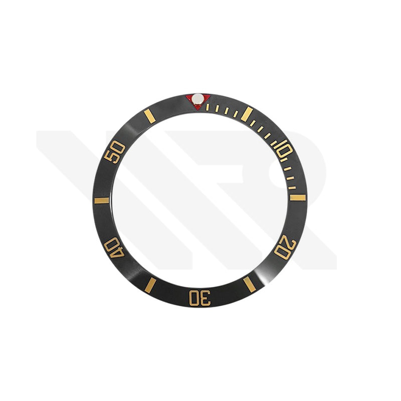 Blackbay Style Ceramic Sloped Bezel Insert for SKX/SRPD: Gray/Gold