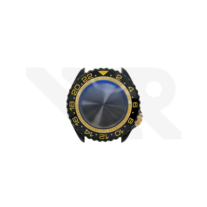 Sandblasted Black SKX Case Set for Seiko Mod: Two Tone GMT Master Style