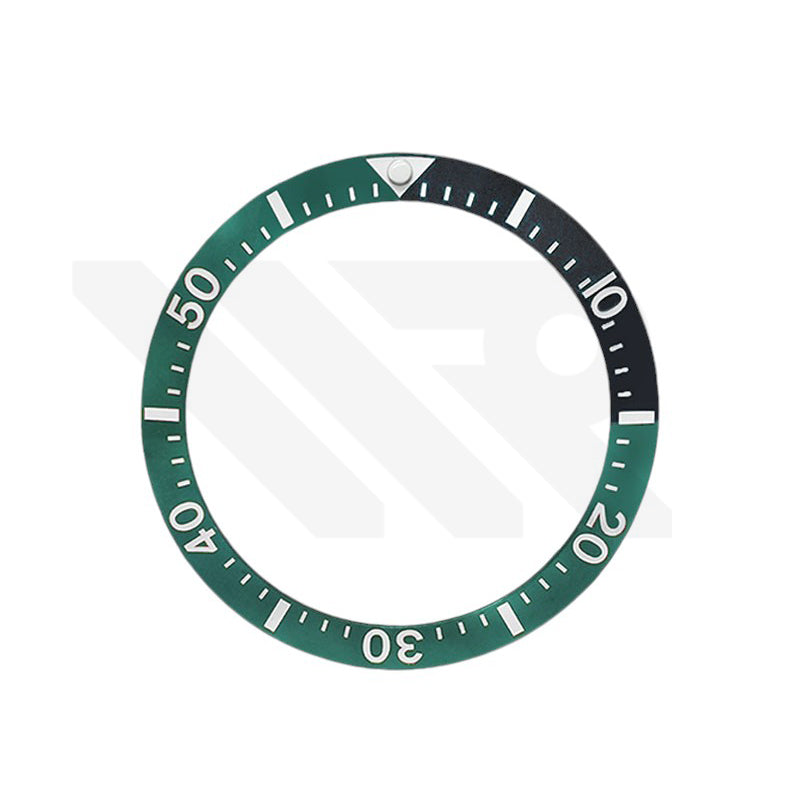 Ceramic Sloped Diver Bezel Insert for SKX / SRPD Seiko Mod: Green/Black