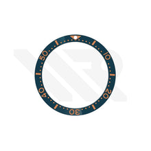 Afbeelding in Gallery-weergave laden, Seiko Style Diver Ceramic Flat Bezel Insert for SKX / SRPD - Navy-Orange
