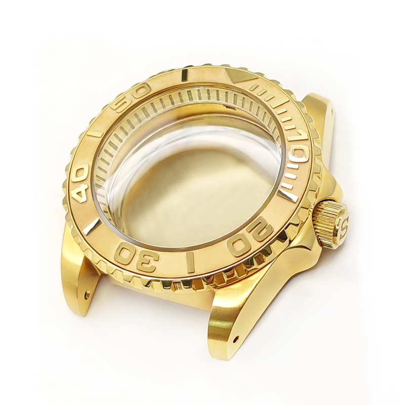 YM Oyster Style Brushed Case Set for Seiko SKX / SRPD Mod: Gold