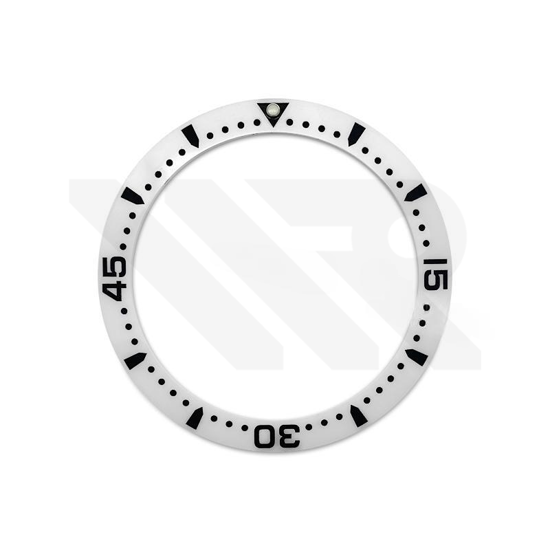 Hydro Style Ceramic Sloped Bezel Insert for SKX/SRPD - White/Black