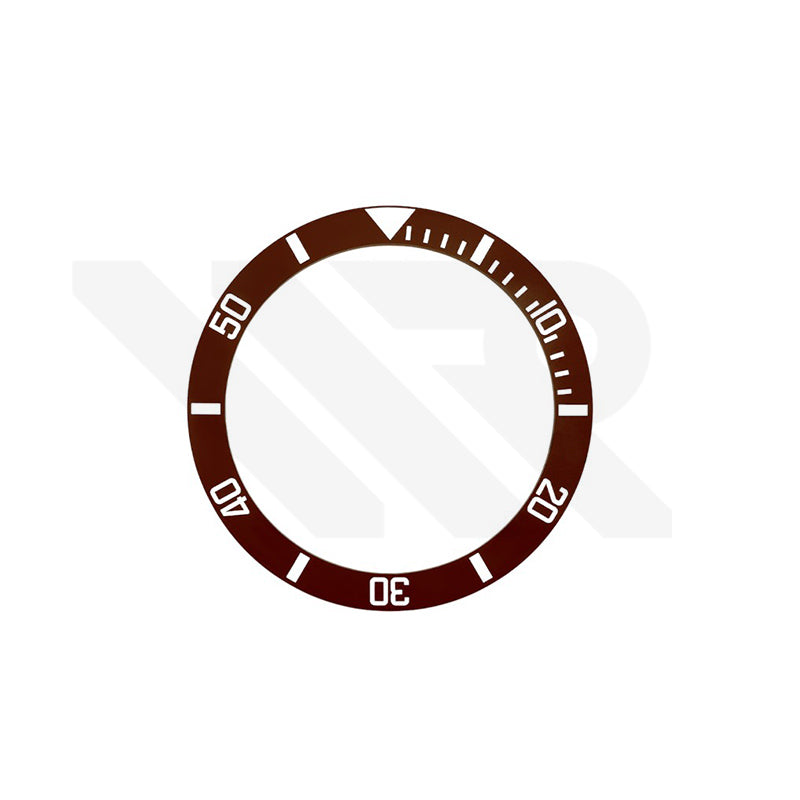 SUB Style Ceramic Sloped Bezel Insert for SKX/SRPD: Brown/White