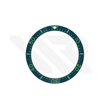 Afbeelding in Gallery-weergave laden, Seiko Style Diver Ceramic Flat Bezel Insert for SKX / SRPD - Navy-Green
