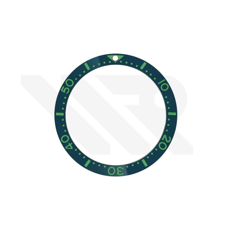 Seiko Style Diver Ceramic Flat Bezel Insert for SKX / SRPD - Navy-Green