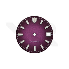 Load image into Gallery viewer, Frosted Finishing Dial for Seiko Mod: Seiko GMT Diver Style Fume Gradient Purple
