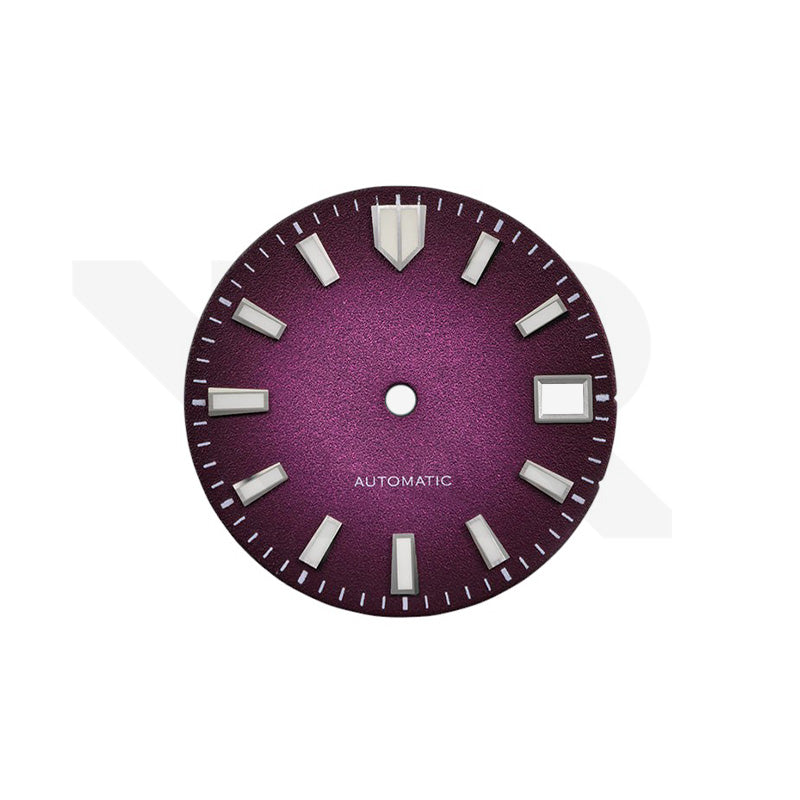 Frosted Finishing Dial for Seiko Mod: Seiko GMT Diver Style Fume Gradient Purple