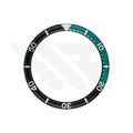 Resin Flat Bezel Insert for SKX/SRPD Seiko Mod: Black-Coral Green-Silver