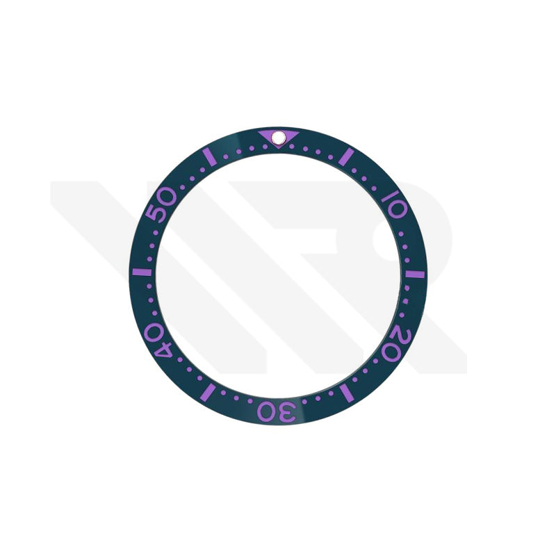 Seiko Style Diver Ceramic Flat Bezel Insert for SKX / SRPD - Navy-Purple