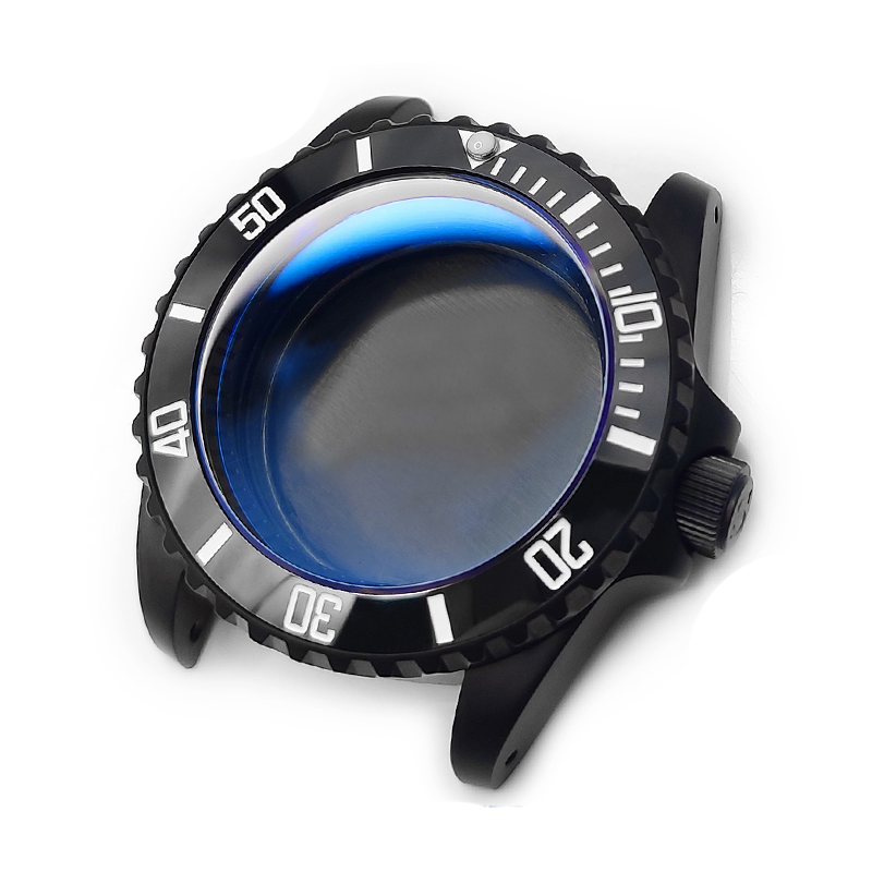 SUB Oyster Style Sandblasted Case Set for Seiko SKX / SRPD Mod: Black