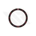 Seiko Style Diver Ceramic Flat Bezel Insert for SKX / SRPD - Black-Red
