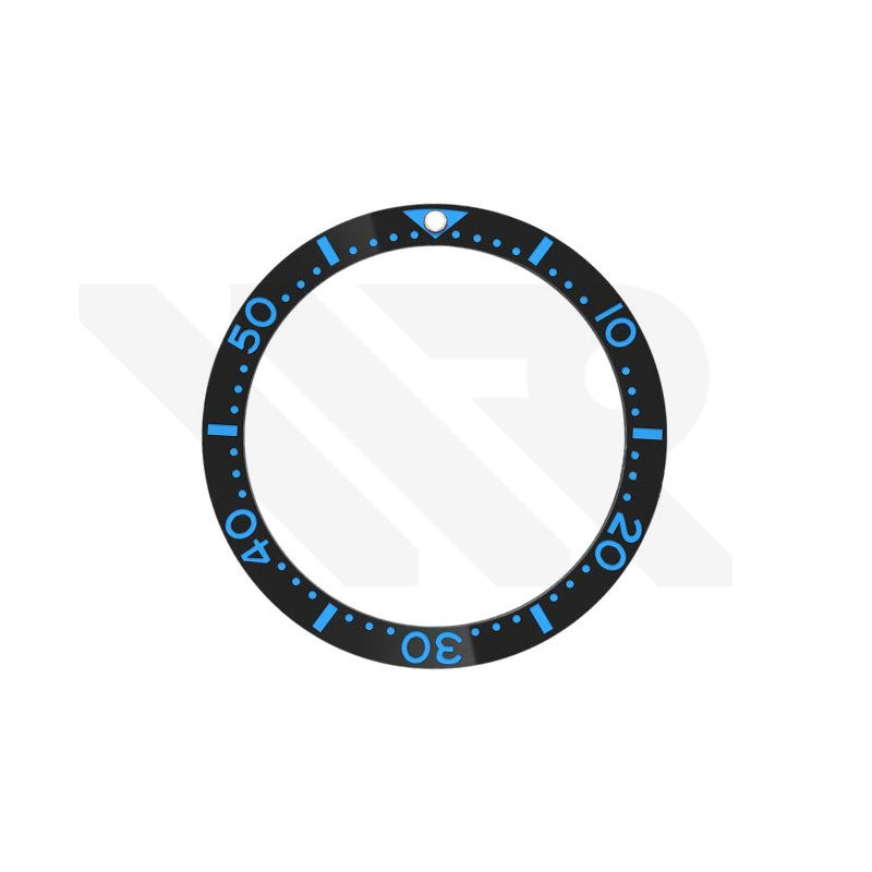 Seiko Style Diver Ceramic Flat Bezel Insert for SKX / SRPD - Black-Blue