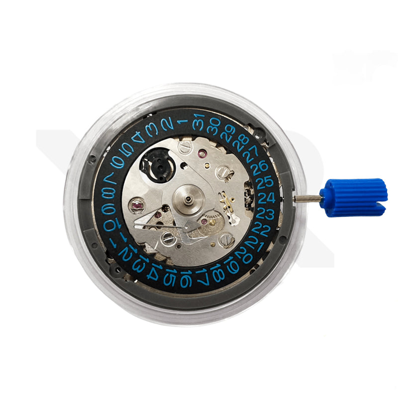Seiko (SII) NH35A Automatic Movement (Black / Blue 3o'clock)