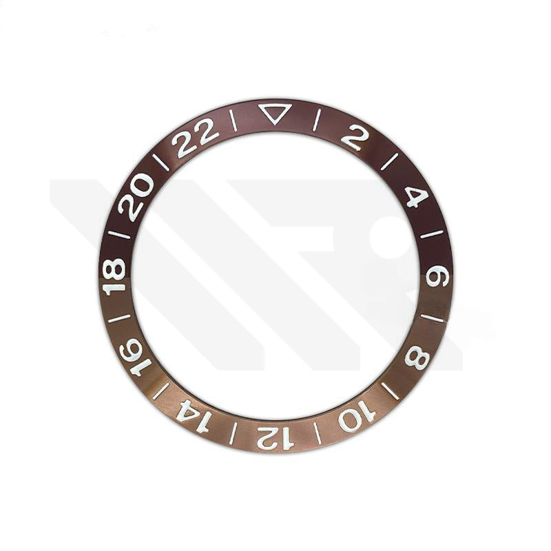 GMT Aluminium Sloped Bezel Insert for SKX/SRPD Seiko Mod - Brown