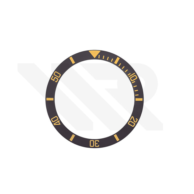 SUB Style Ceramic Sloped Bezel Insert for SKX/SRPD: Gray/Gold
