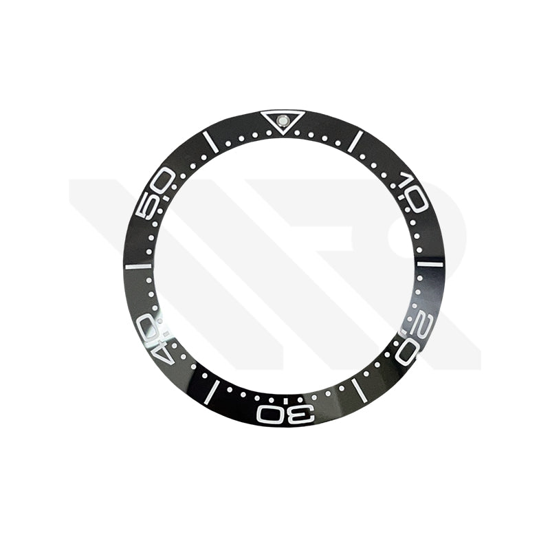 Replacement Ceramic Bezel Insert Compatible with Omega SM300 42mm : Black/White