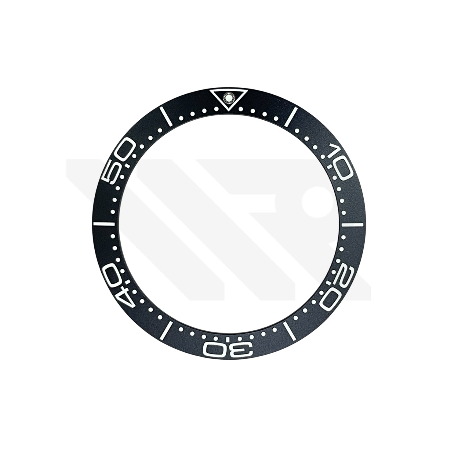 Replacement Aluminium Bezel Insert Compatible with Omega SM300 42mm : Black No-Date Style