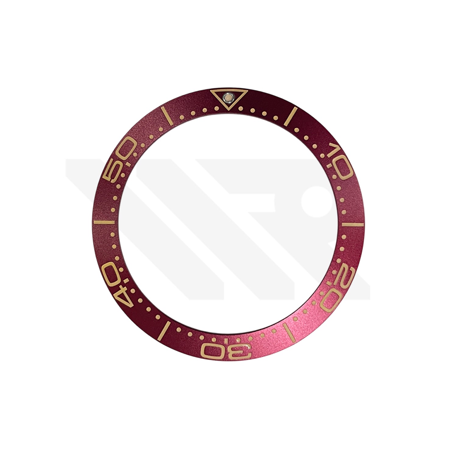 Replacement Aluminium Bezel Insert Compatible with Omega SM300 42mm : Burgundy Bronze Gold Style