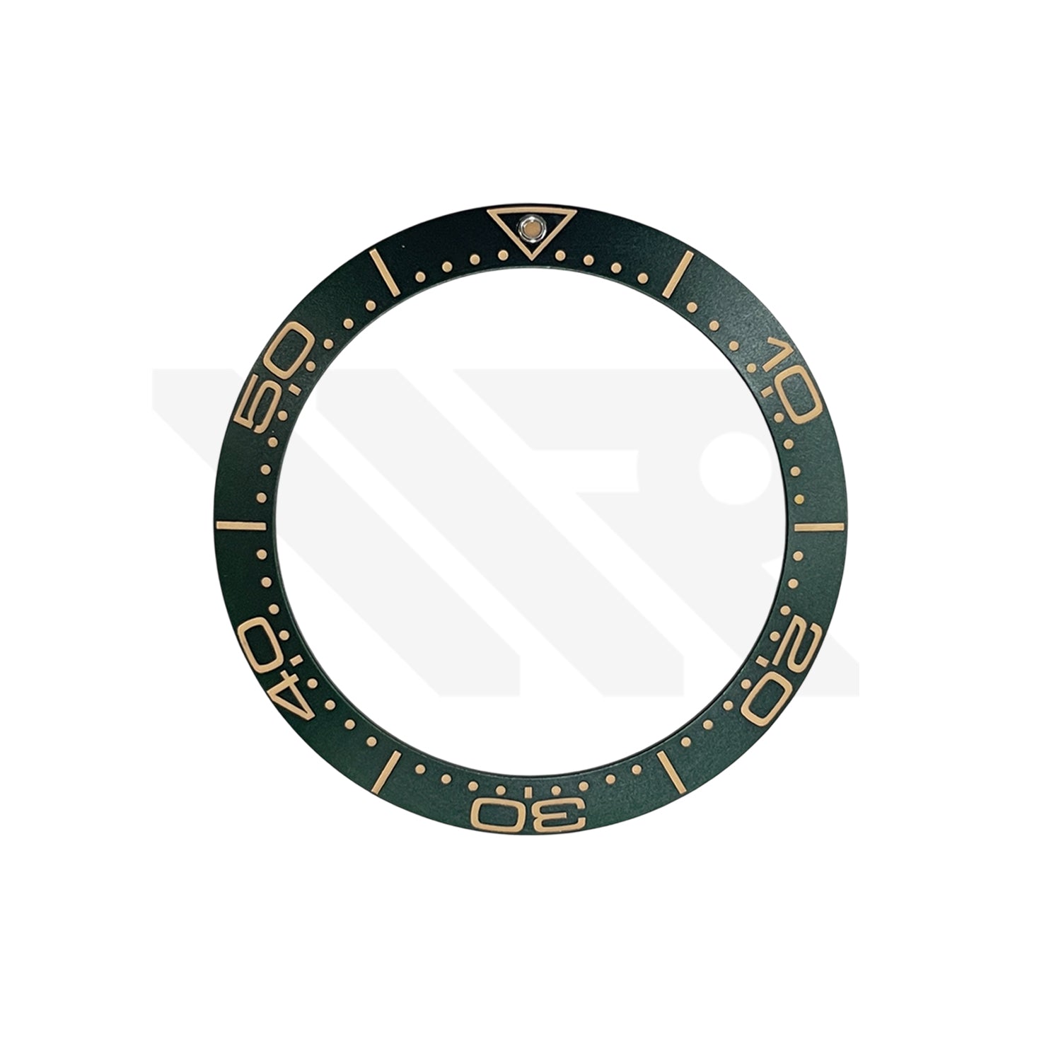 Replacement Aluminium Bezel Insert Compatible with Omega SM300 42mm : Green Titanium & Bronze Gold Style