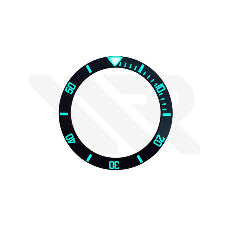 Full Luminous Ceramic Bezel Insert for Seiko 5 Sea Urchin SNZF17 , SNZF15 - Black