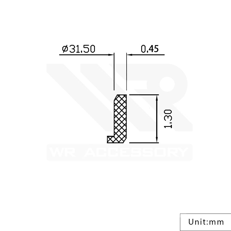 Seiko 5 Sports SRPD Crystal Gasket (Black)