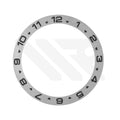 Flat Base Dual-Time Stainless Steel Sloped Bezel Insert For SKX / SRPD: Black Indices