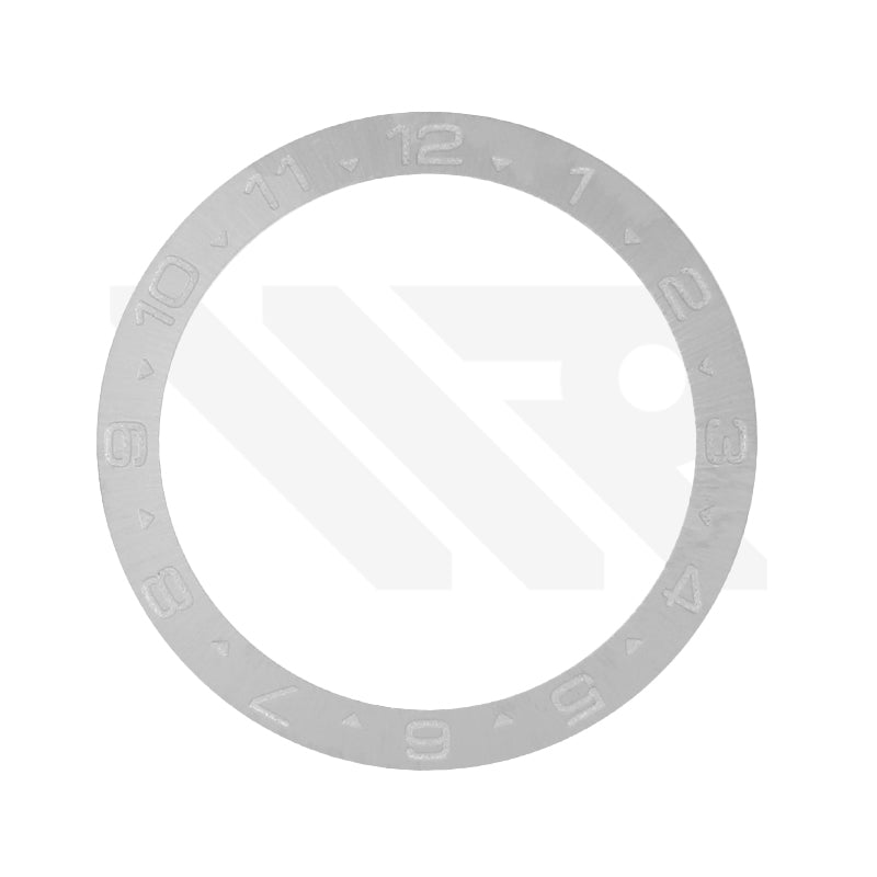 Flat Base Dual-Time Stainless Steel Sloped Bezel Insert For SKX / SRPD: Hollow Markers