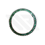 Emerald Cubic Zirconia Bezel for SKX / SRPD: Stainless Steel