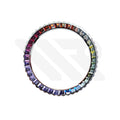 Rainbow Cubic Zirconia Bezel for SKX / SRPD: Stainless Steel