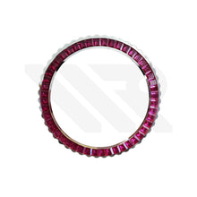 Load image into Gallery viewer, Ruby Cubic Zirconia Bezel for SKX / SRPD: Stainless Steel
